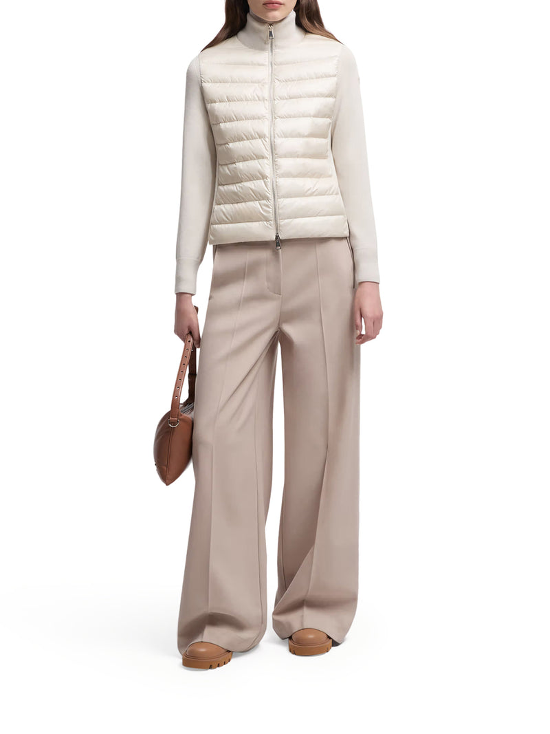 CARDIGAN IMBOTTIRO IN LANA CON ZIP