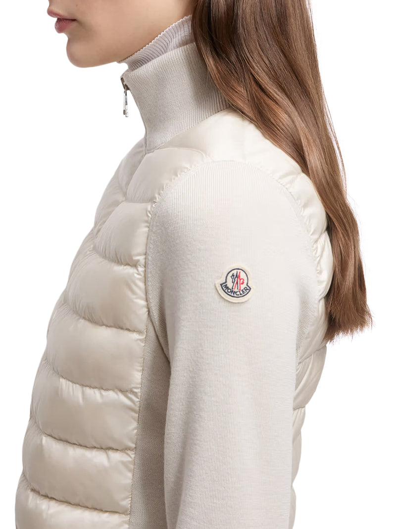 CARDIGAN IMBOTTIRO IN LANA CON ZIP