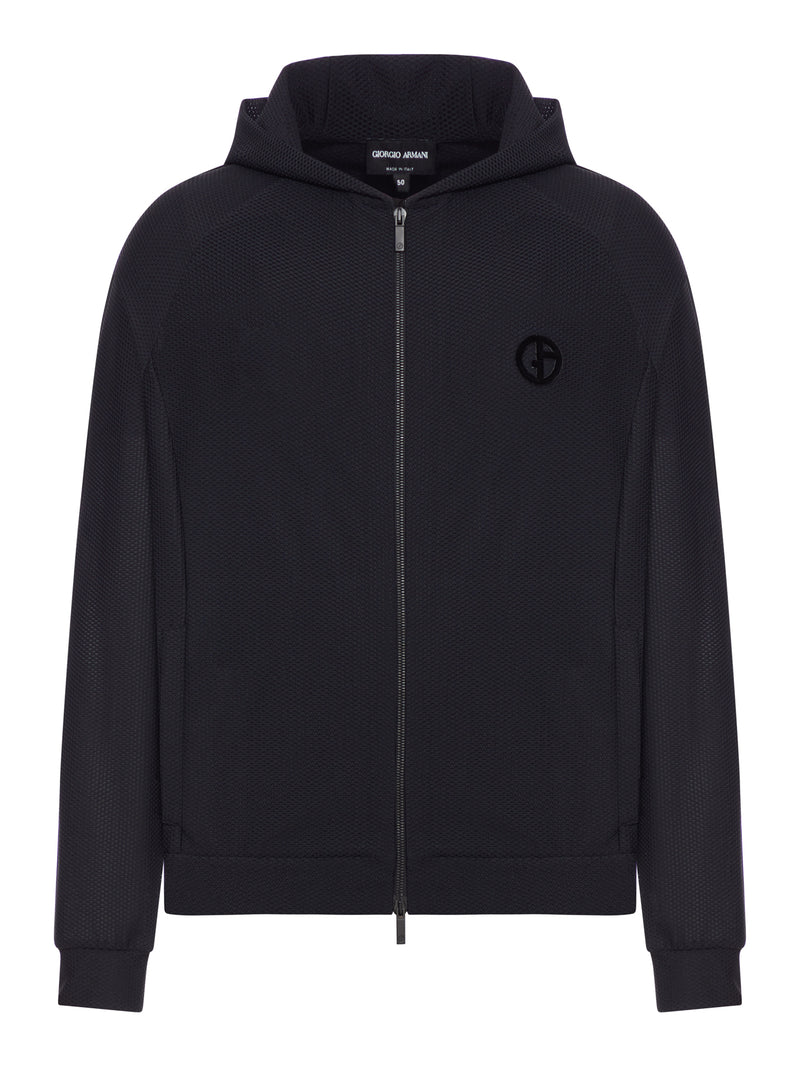 BLOUSON CON ZIP E CAPPUCCIO