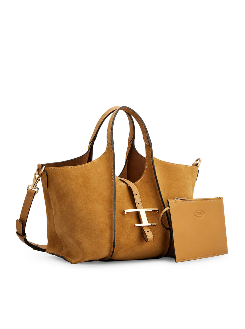 BORSA SHOPPING T TIMELESS IN PELLE SCAMOSCIATA MINI