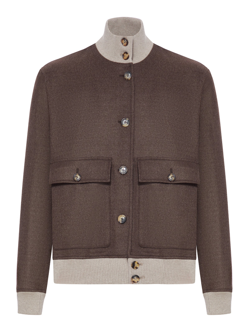 BOMBER IN FLANELLA DOUBLE DI LANA