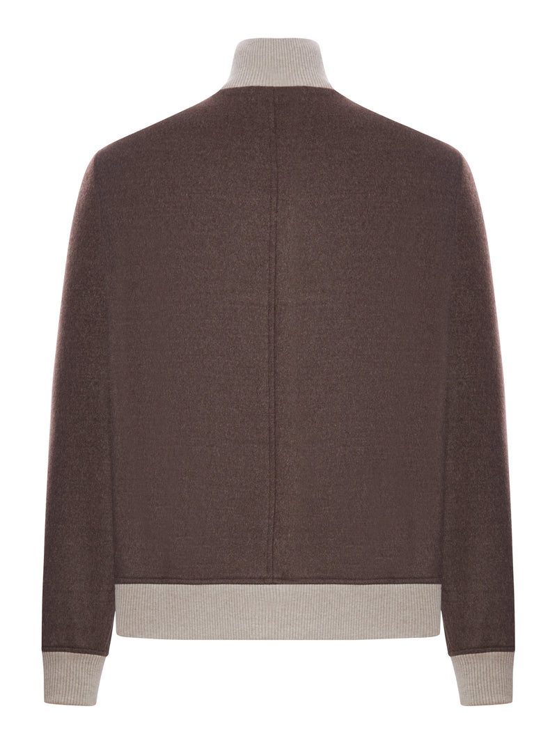 BOMBER IN FLANELLA DOUBLE DI LANA