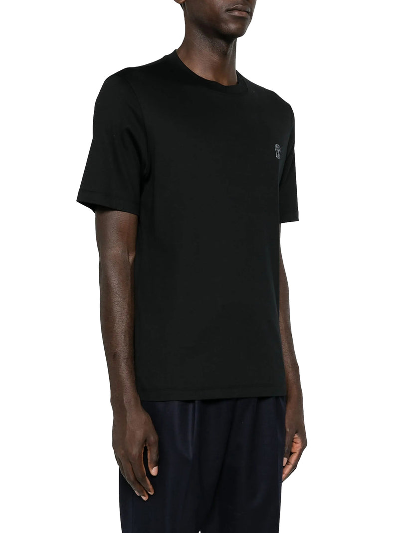 T-SHIRT IN COTONE CON LOGO STAMPATO A CONTRASTO