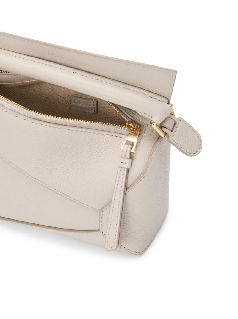 BORSA PUZZLE EDGE MINI IN PELLE GRANATA