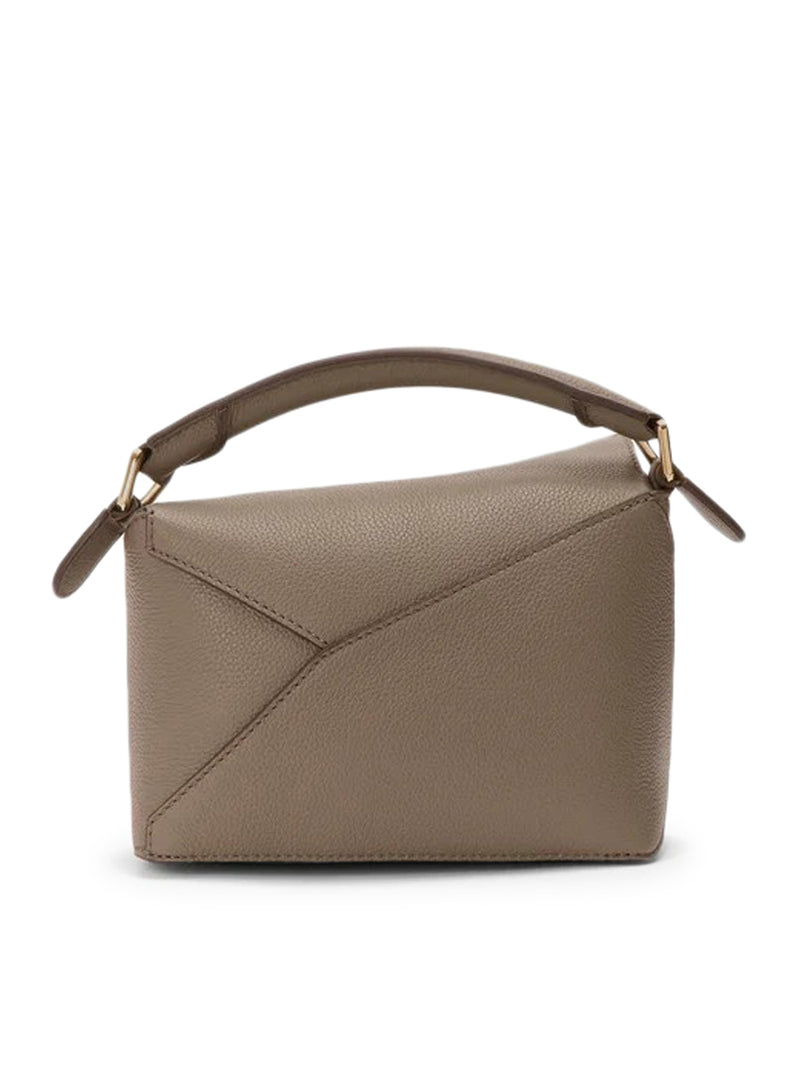 BORSA PUZZLE EDGE MINI IN PELLE GRANATA