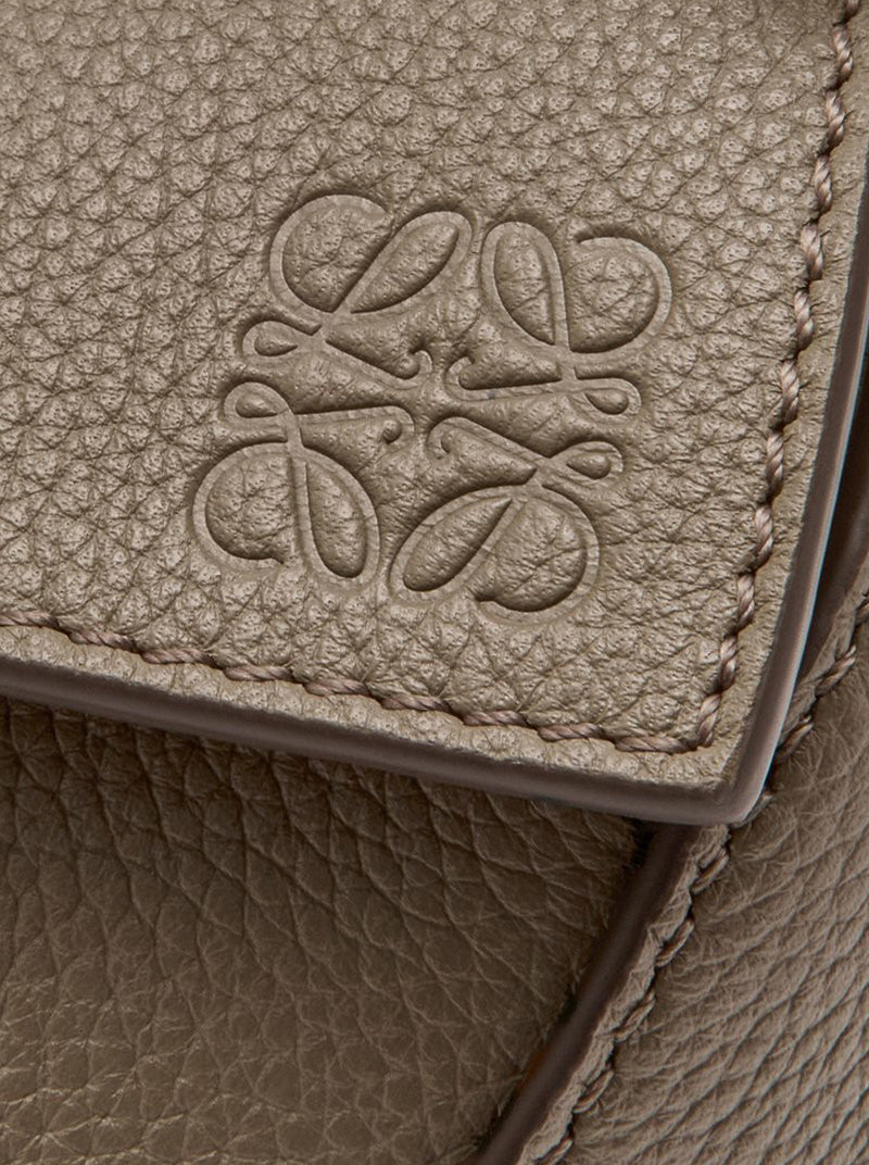 BORSA PUZZLE EDGE MINI IN PELLE GRANATA