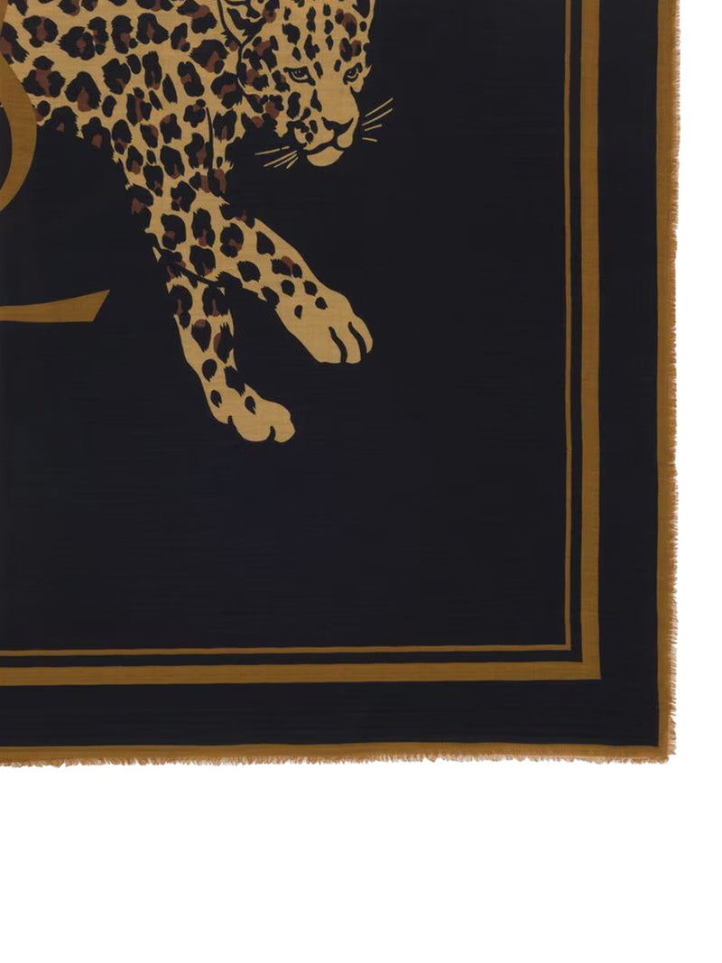 SCIARPA QUADRATA GRANDE CASSANDRE IN TWILL DI LANA