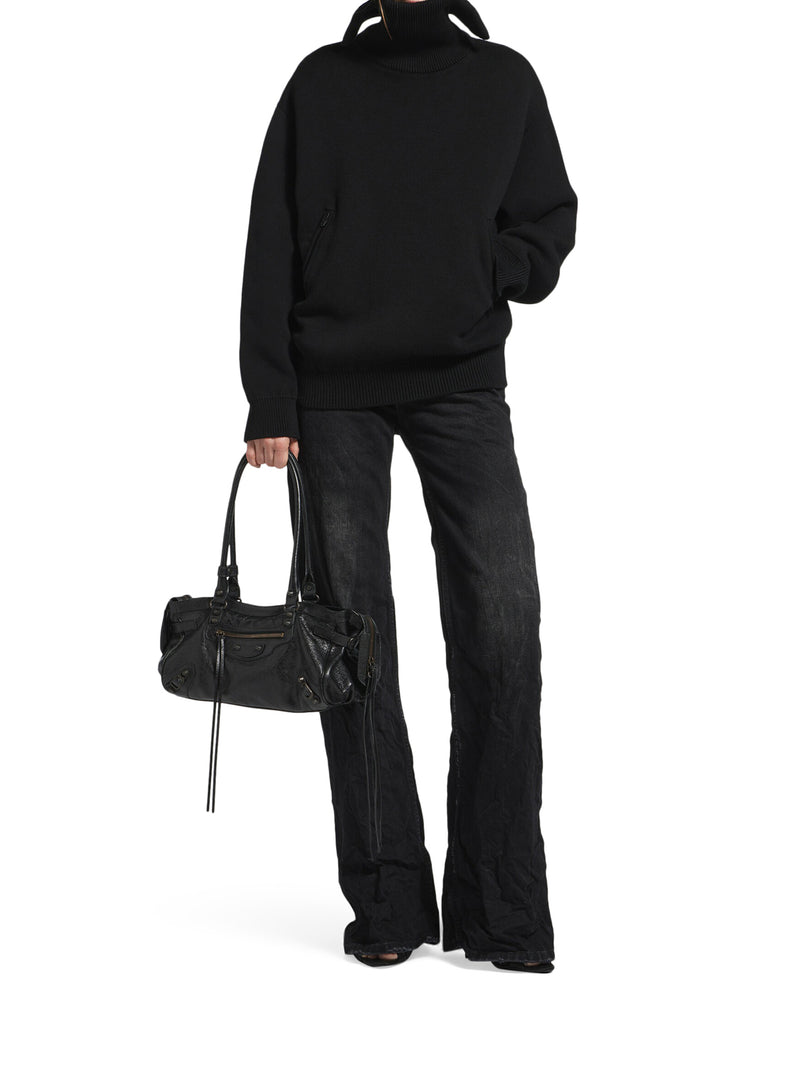 MAGLIONE IN COTONE LAVORATO