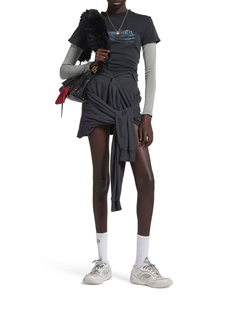 T-SHIRT CON DOPPIA MANICA WASHED CRAYON POLITICAL