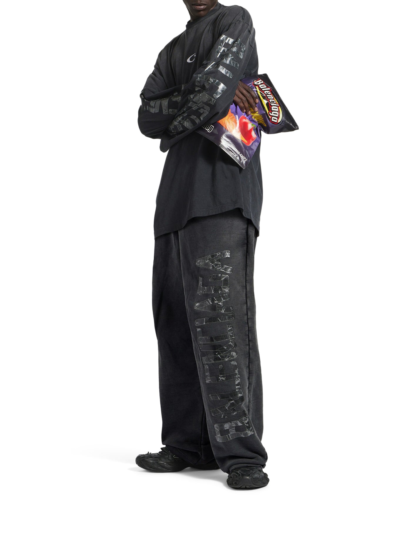 PANTALONI LARGHI CON NASTRO TRASPARENTE