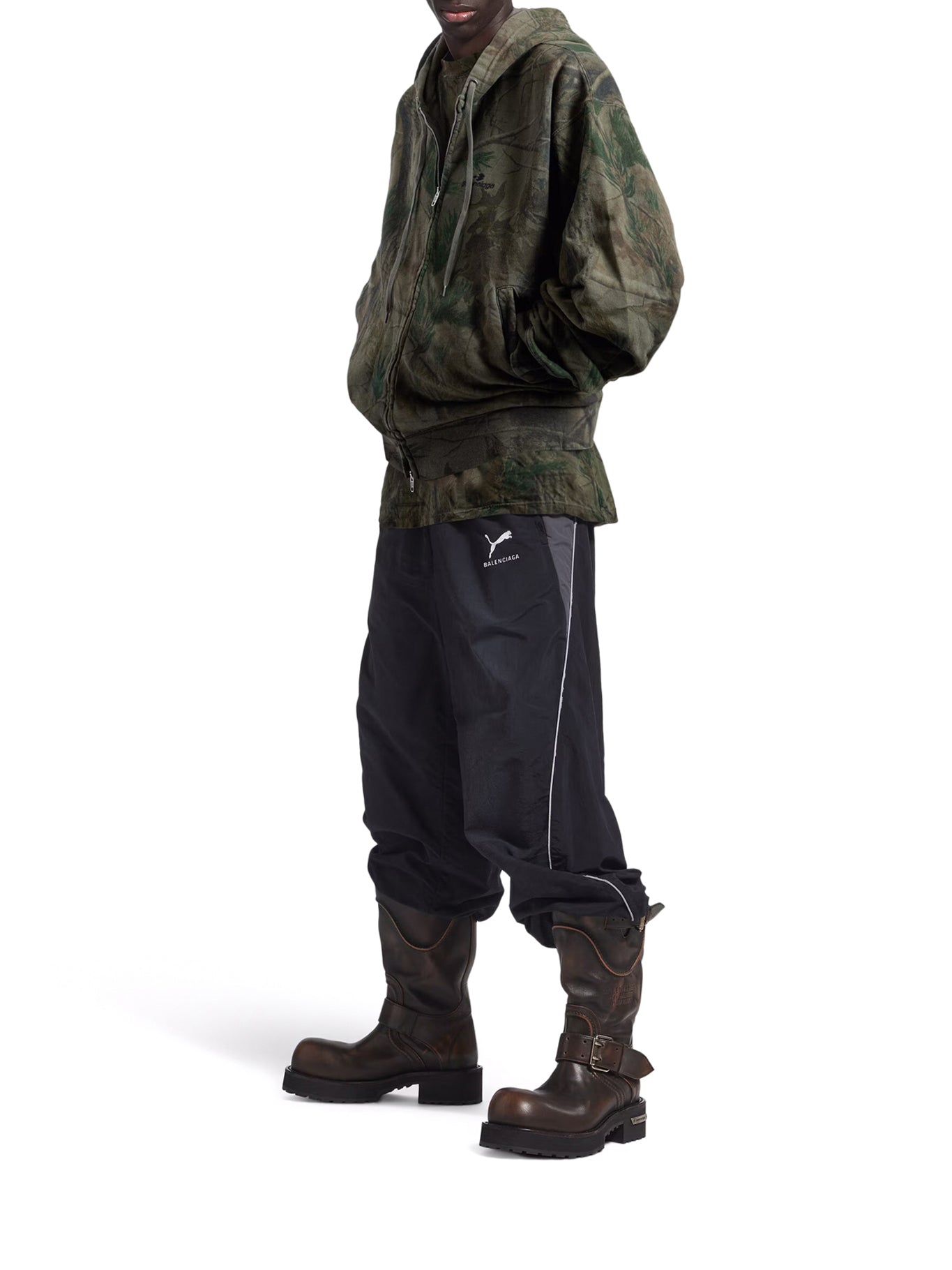 HOODIE CON ZIP DIAMOND B OVERSIZE