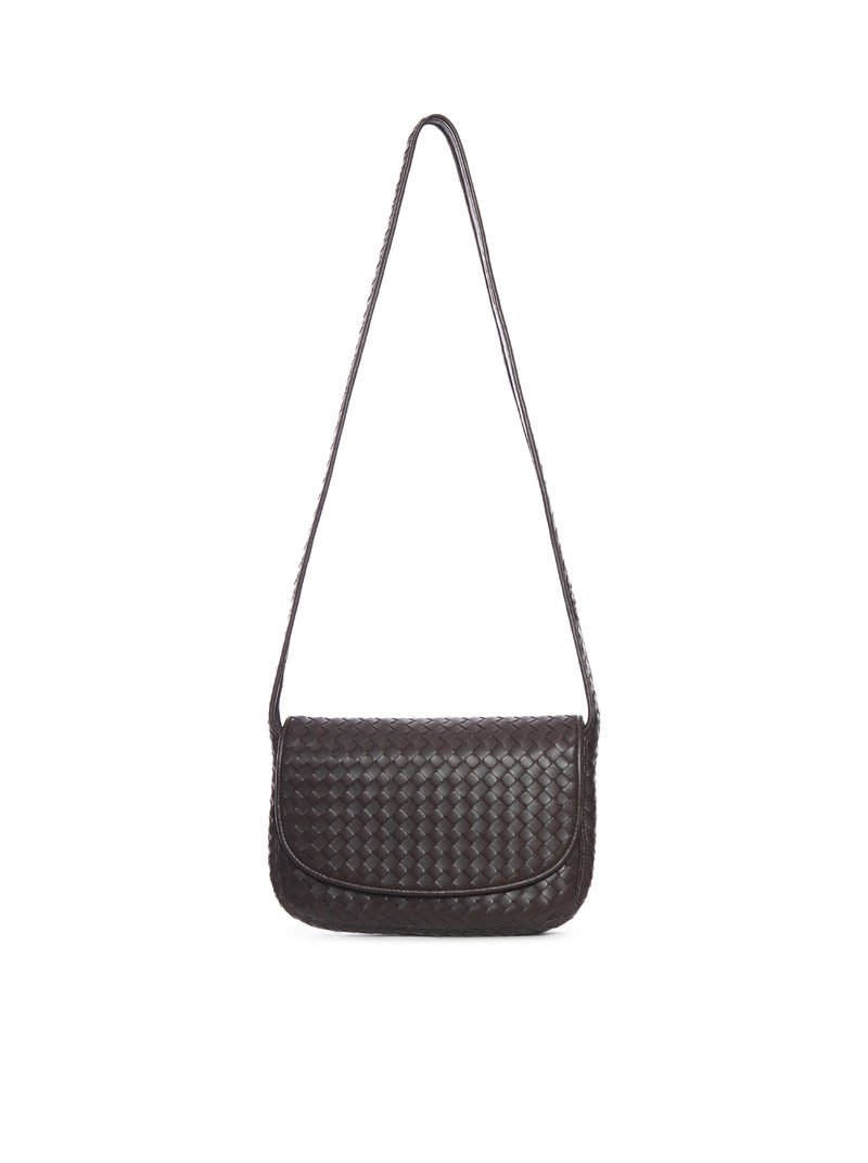 BORSA MESSANGER IN PELLE DI AGNELLO INTRECCIATA