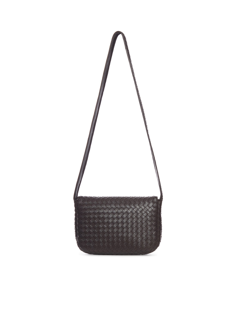 BORSA MESSANGER IN PELLE DI AGNELLO INTRECCIATA