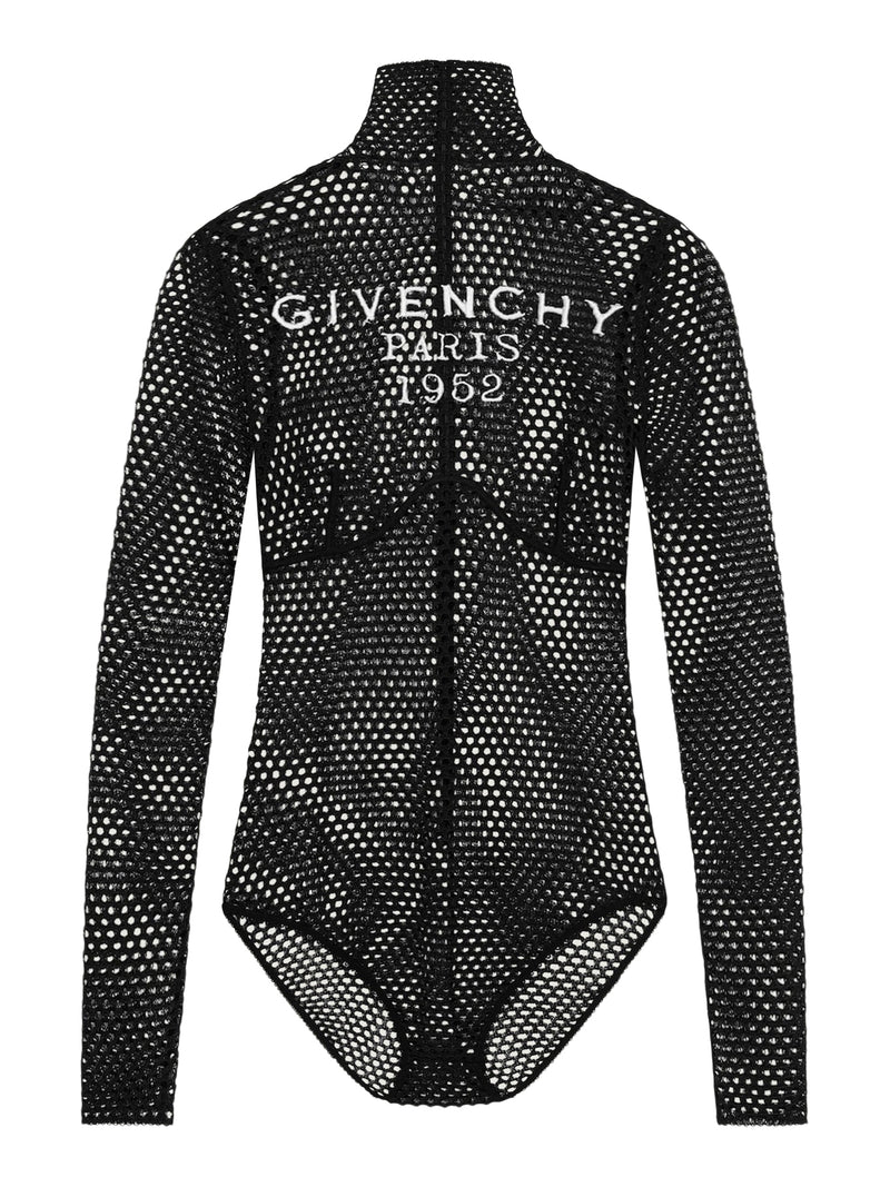 BODY IN RETE CON LOGO RICAMATO