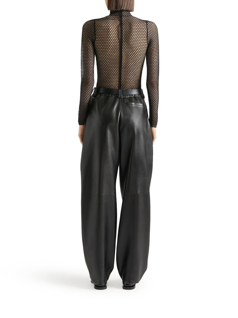 BODY IN RETE CON LOGO RICAMATO