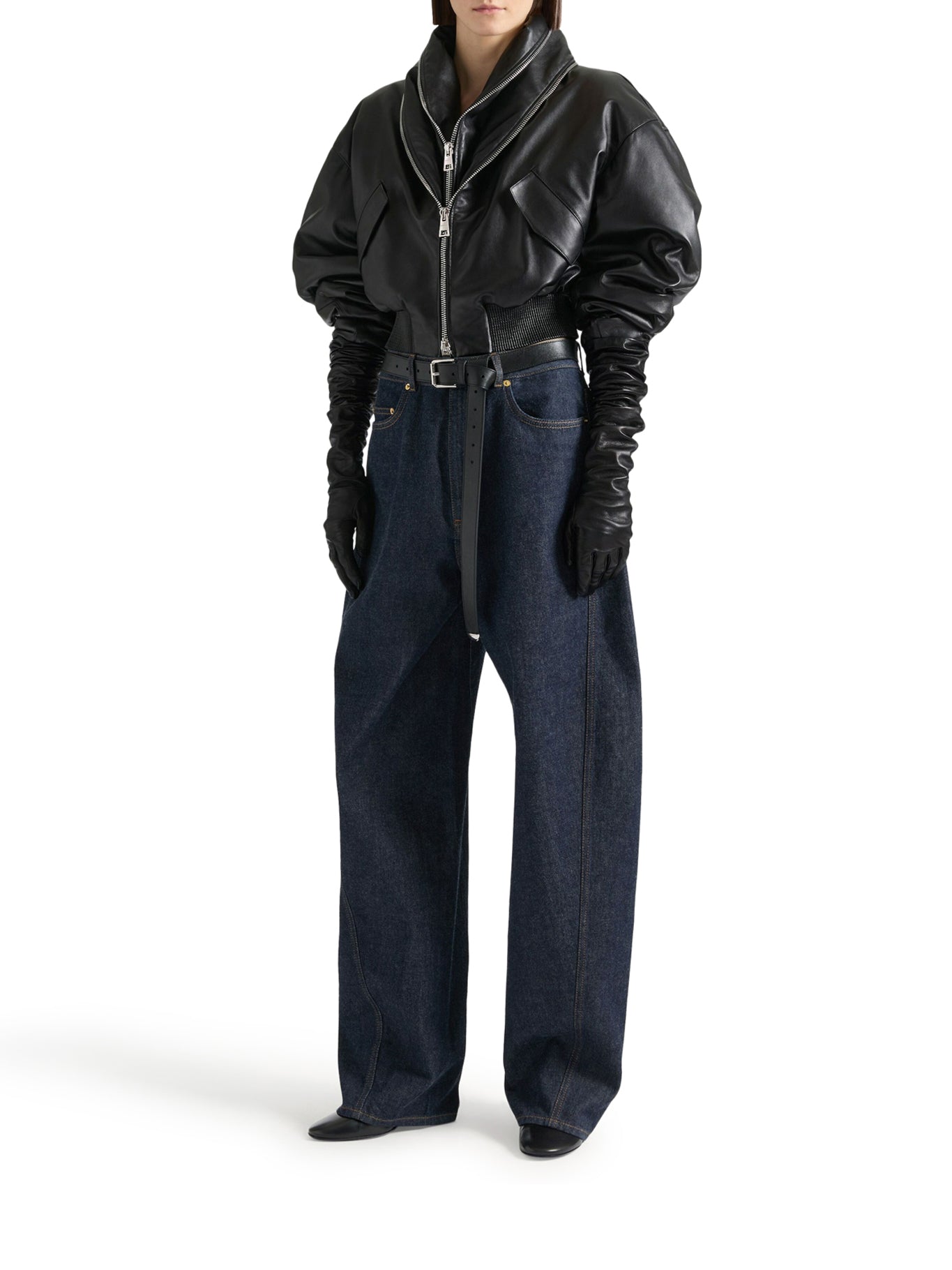 BOMBER IN NAPPA CON COLLO A SCIALLE CON CERNIERA