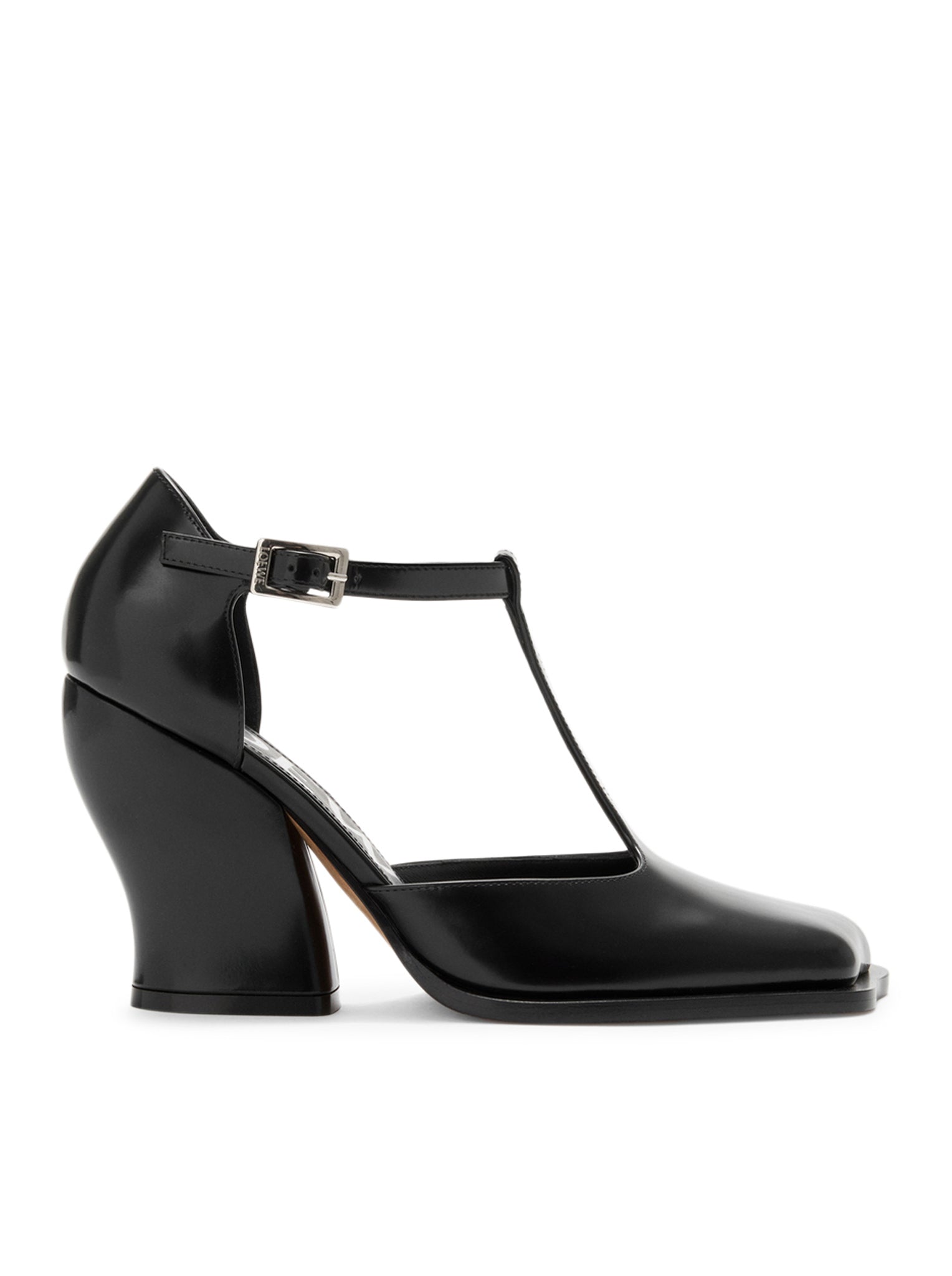 DÉCOLLETÉ T-BAR ONDA IN PELLE DI VITELLO SPAZZOLATA