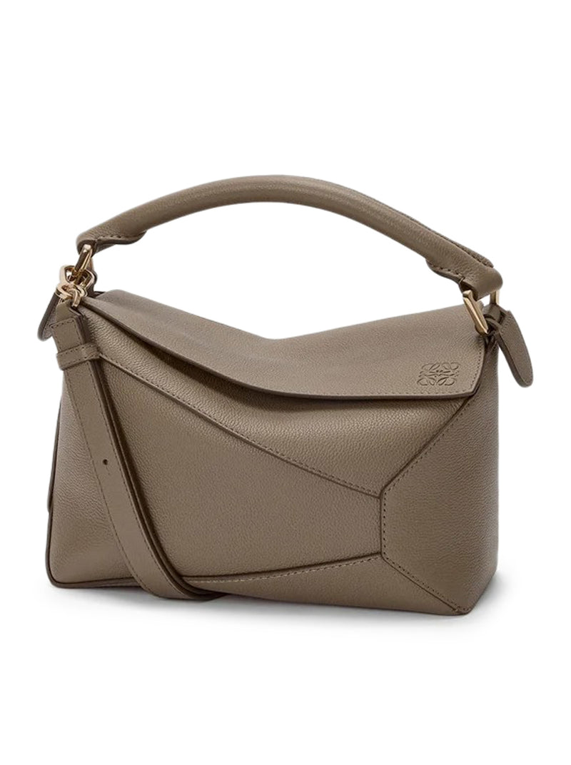 BORSA PUZZLE EDGE PICCOLA IN PELLE DI VITELLO GRANATA