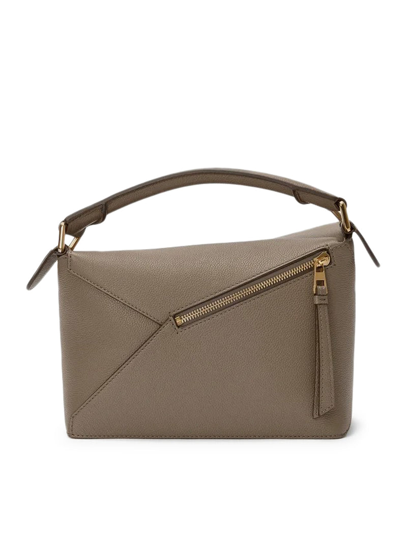 BORSA PUZZLE EDGE PICCOLA IN PELLE DI VITELLO GRANATA