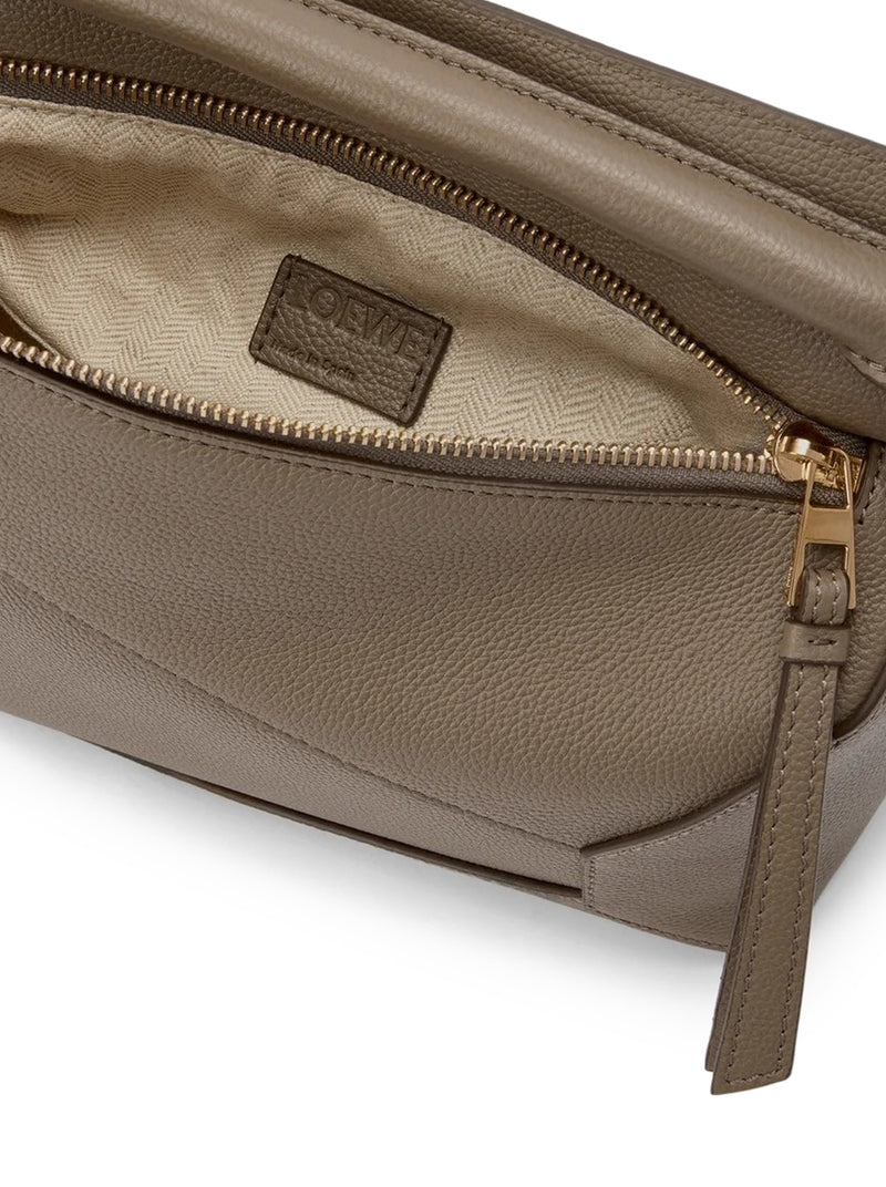 BORSA PUZZLE EDGE PICCOLA IN PELLE DI VITELLO GRANATA