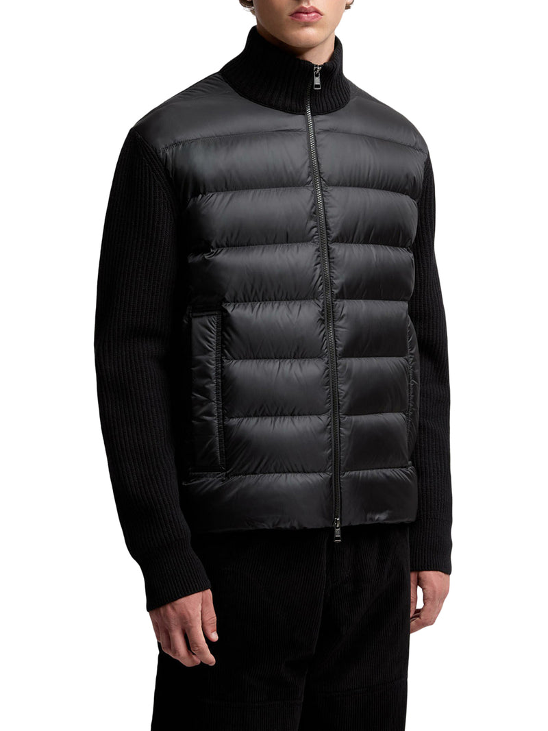 CARDIGAN IMBOTTITO IN LANA E CASHMERE CON ZIP