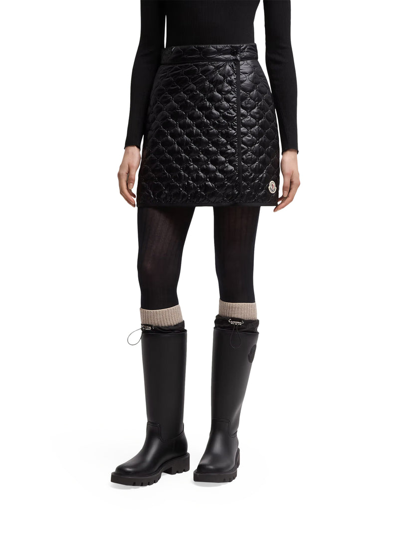 MINIGONNA IMBOTTITA CON TRAPUNTATURA A QUADRI