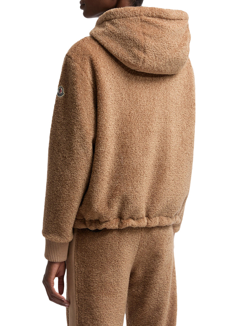 FELPA IMBOTTITA REVERSIBILE CON CAPPUCCIO