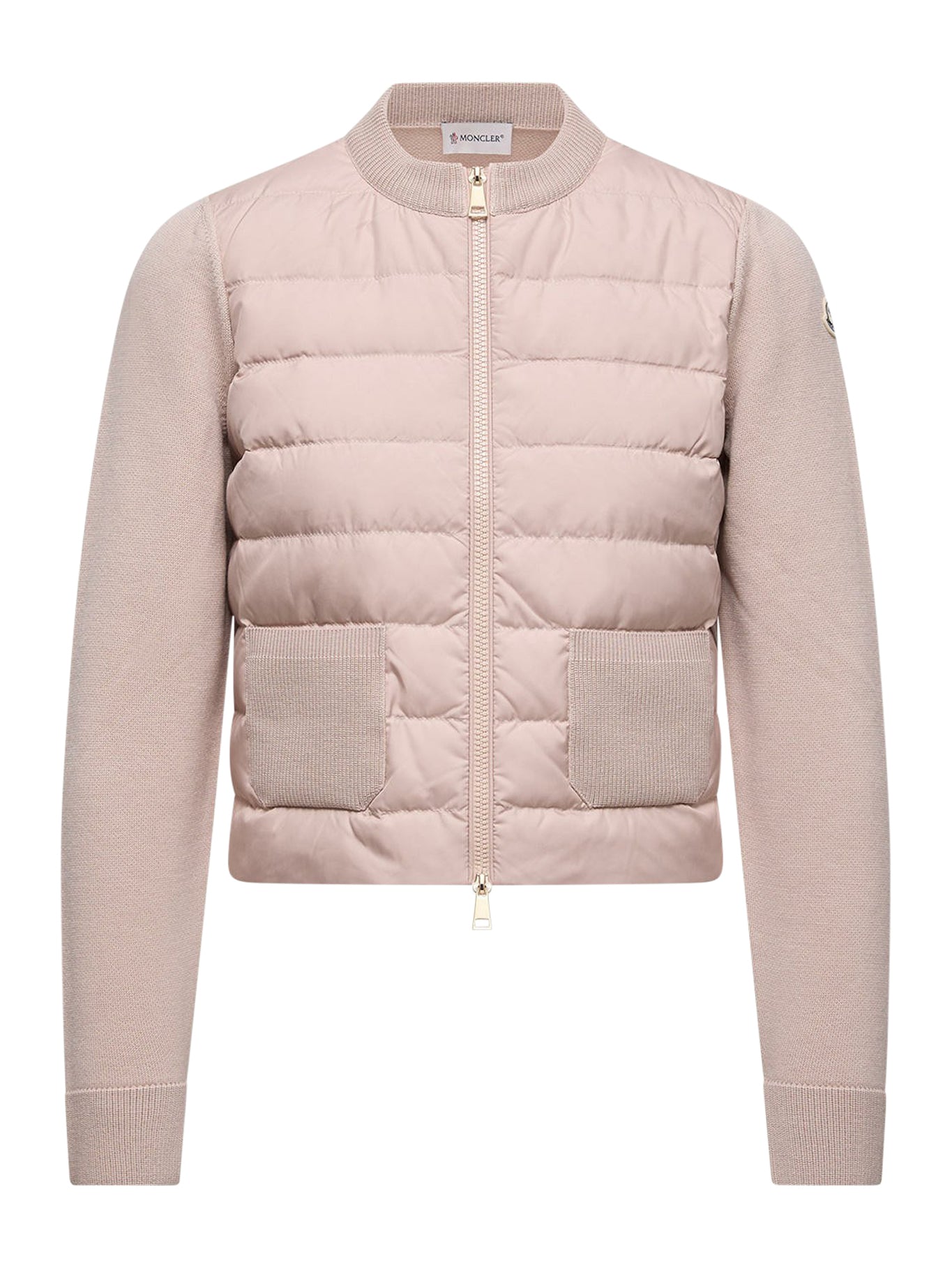 CARDIGAN IMBOTTITO IN LANA CON ZIP