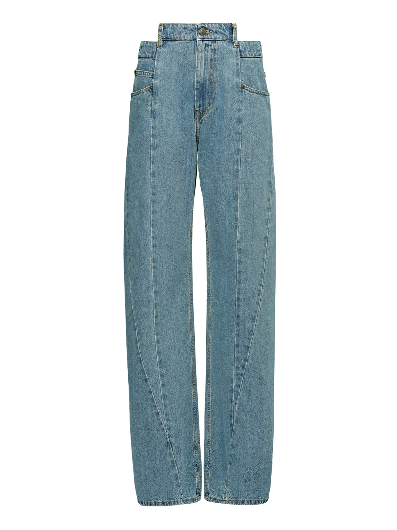 JEANS IN DENIM CON DETTAGLIO CUT-OUT
