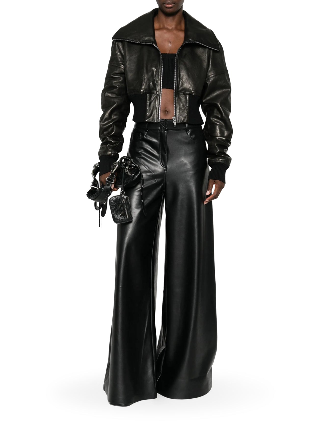 BOMBER IN PELLE IMBOTTITO