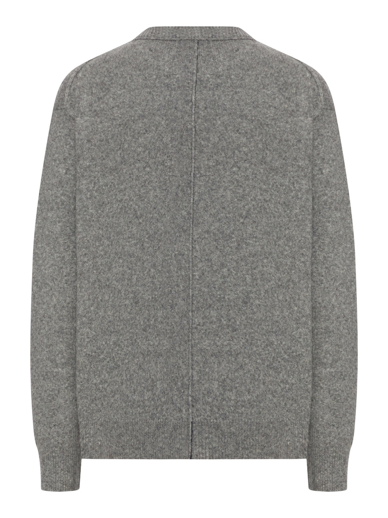 MAGLIONE GIROCOLLO IN LANA EFFETTO MELANGE