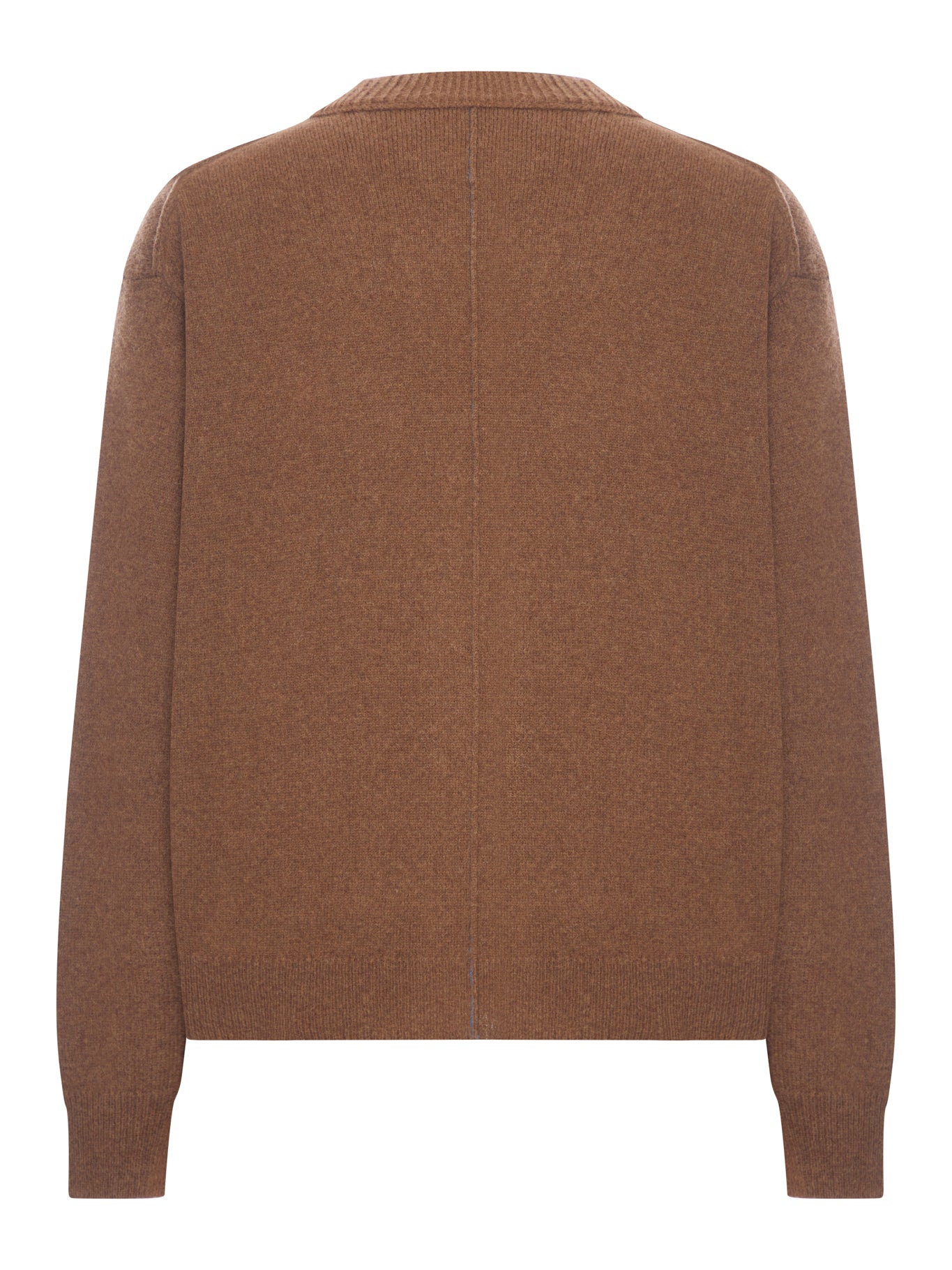 CARDIGAN IN LANA CON CUCITURA A CONTRASTO