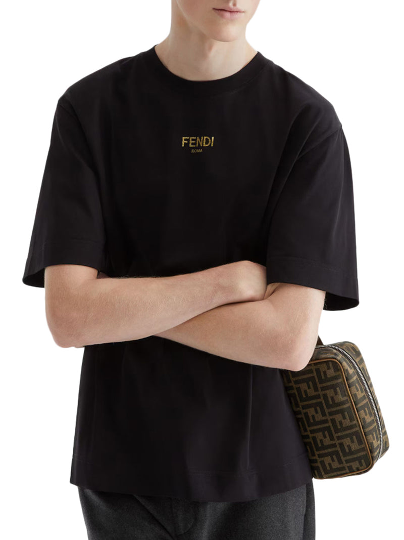 BEAUTY CASE SMALL FF JACQUARD BEAUTY CASE IN JACQUARD FF MARRONE