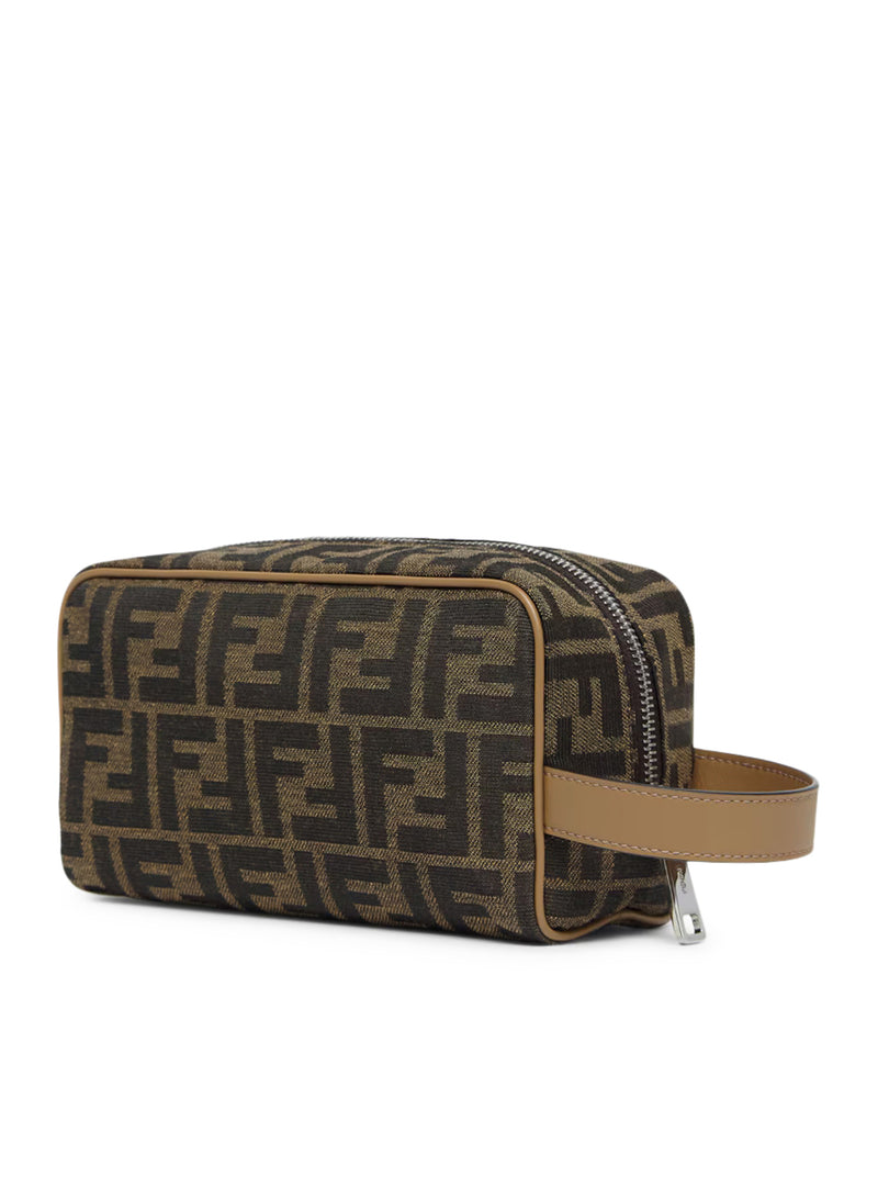 BEAUTY CASE SMALL FF JACQUARD BEAUTY CASE IN JACQUARD FF MARRONE