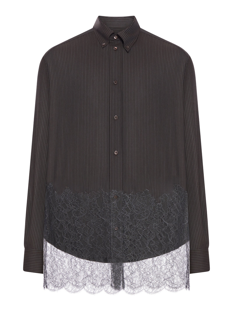 CAMICIA IN LANA GESSATA