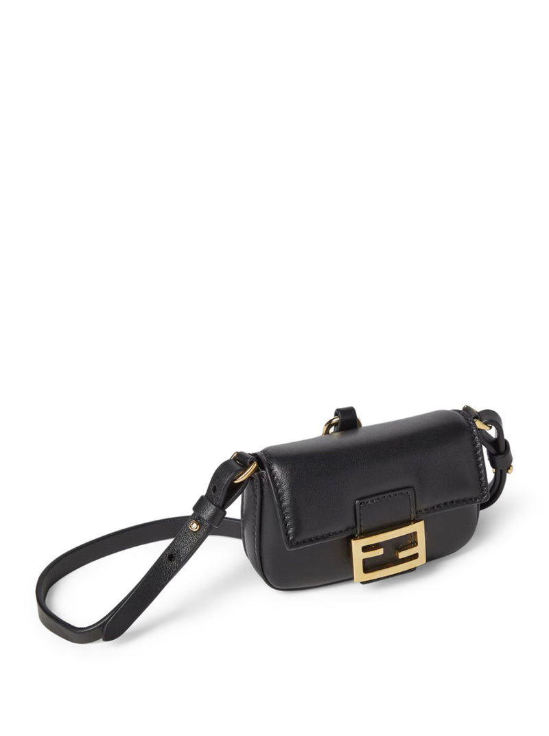 NANO BAGUETTE CHARM IN NAPPA NERO