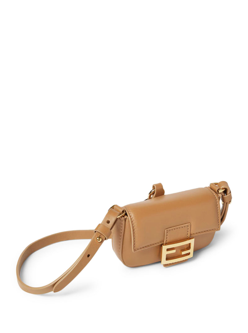 NANO BAGUETTE CHARM IN NAPPA BEIGE