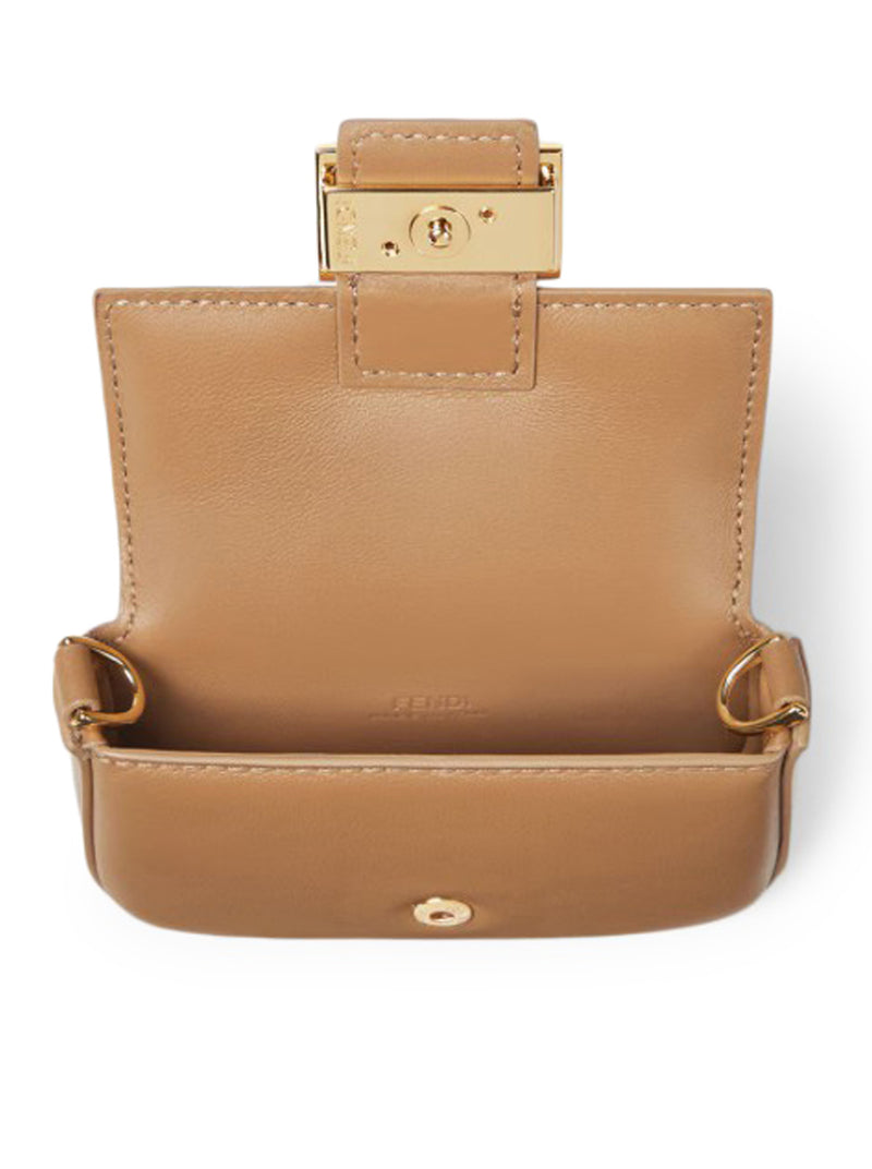 NANO BAGUETTE CHARM IN NAPPA BEIGE