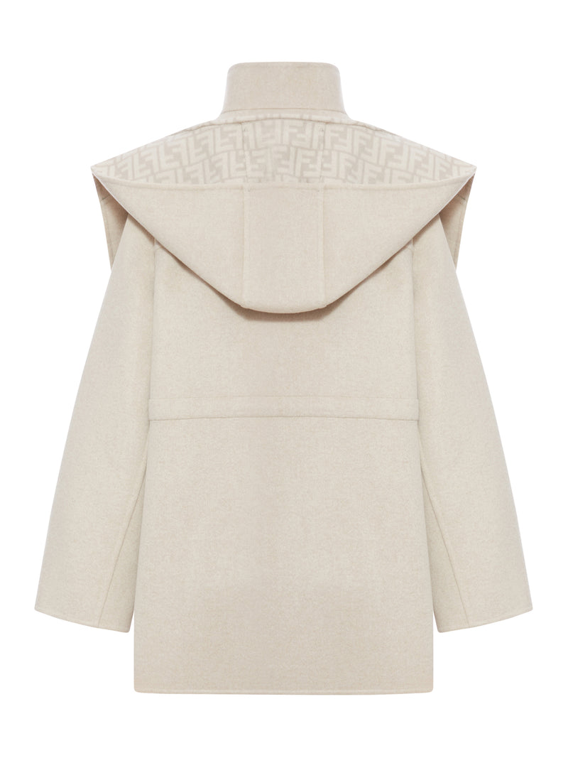 BLOUSON MODELLO PARKA IN LANA BEIGE