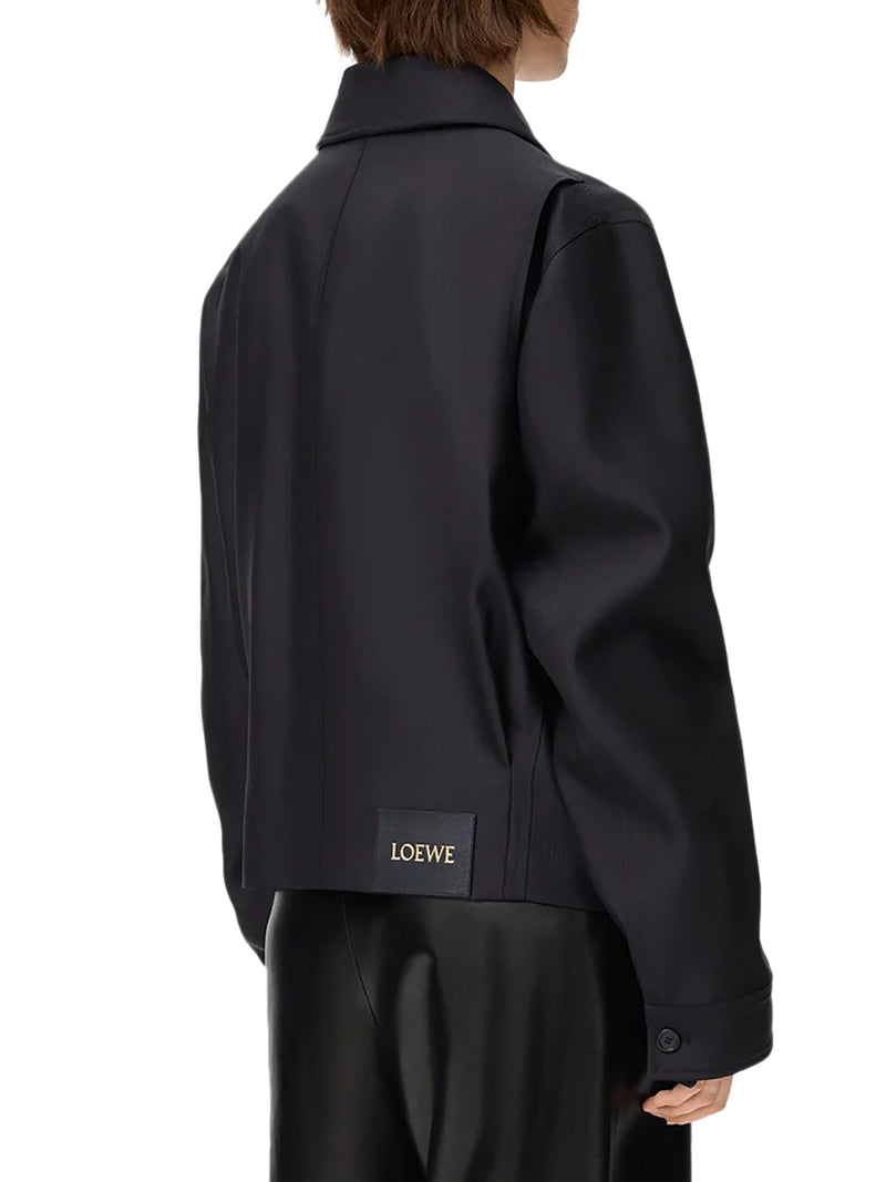 GIACCA CON CINTURA IN LANA E SETA