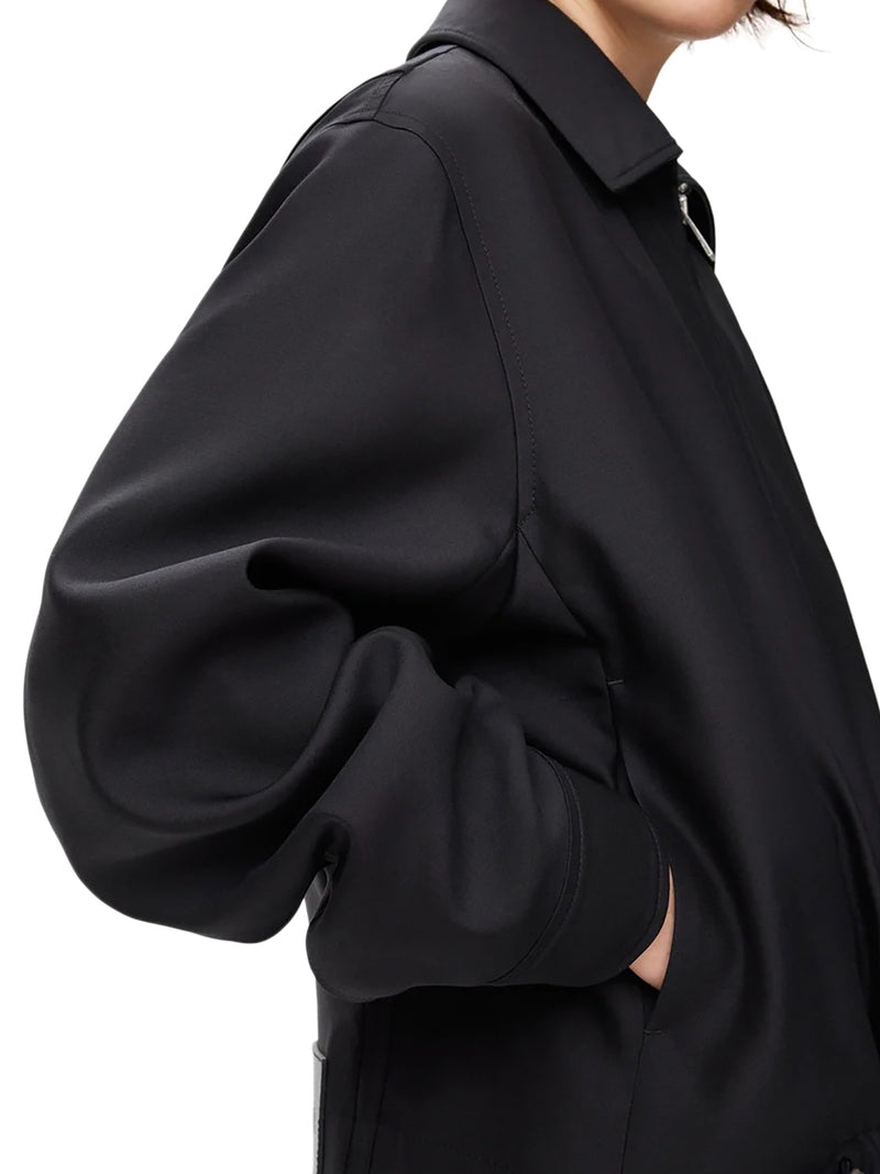 GIACCA CON CINTURA IN LANA E SETA