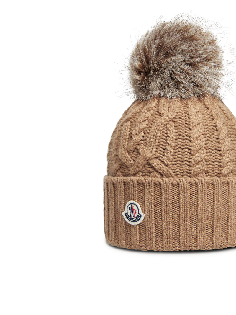 CAPPELLO CON PON PON IN MISTO CASHMERE