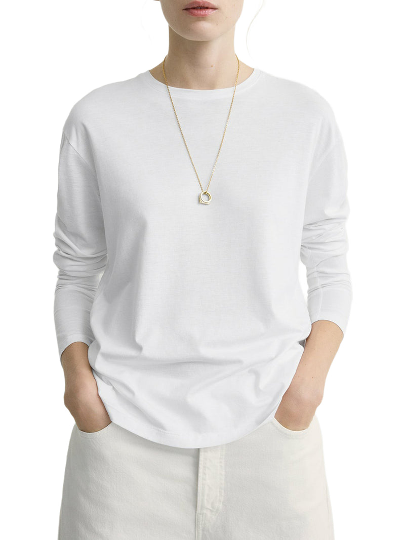 T-SHIRT A MANICA LUNGA IN COTONE