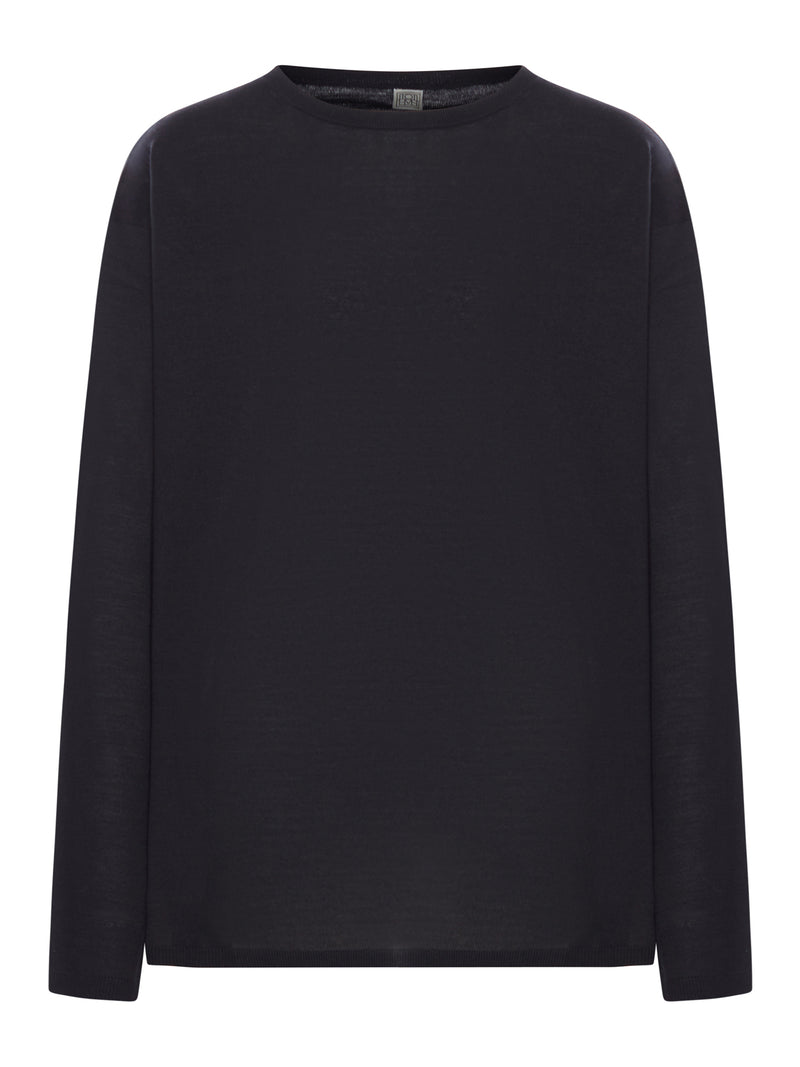 MAGLIA LONGLINE IN MISTO LANA