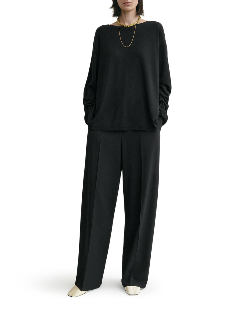 MAGLIA LONGLINE IN MISTO LANA