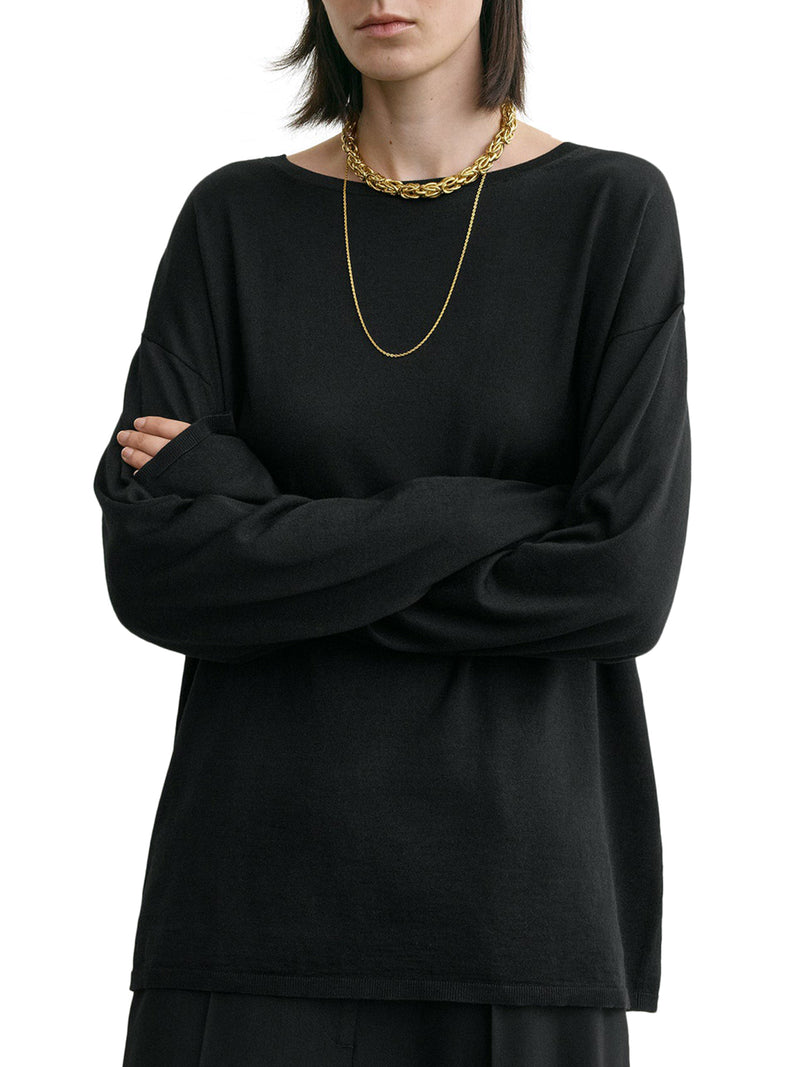 MAGLIA LONGLINE IN MISTO LANA