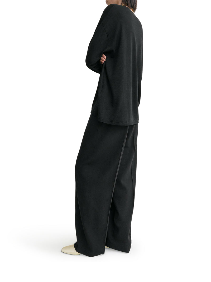 MAGLIA LONGLINE IN MISTO LANA