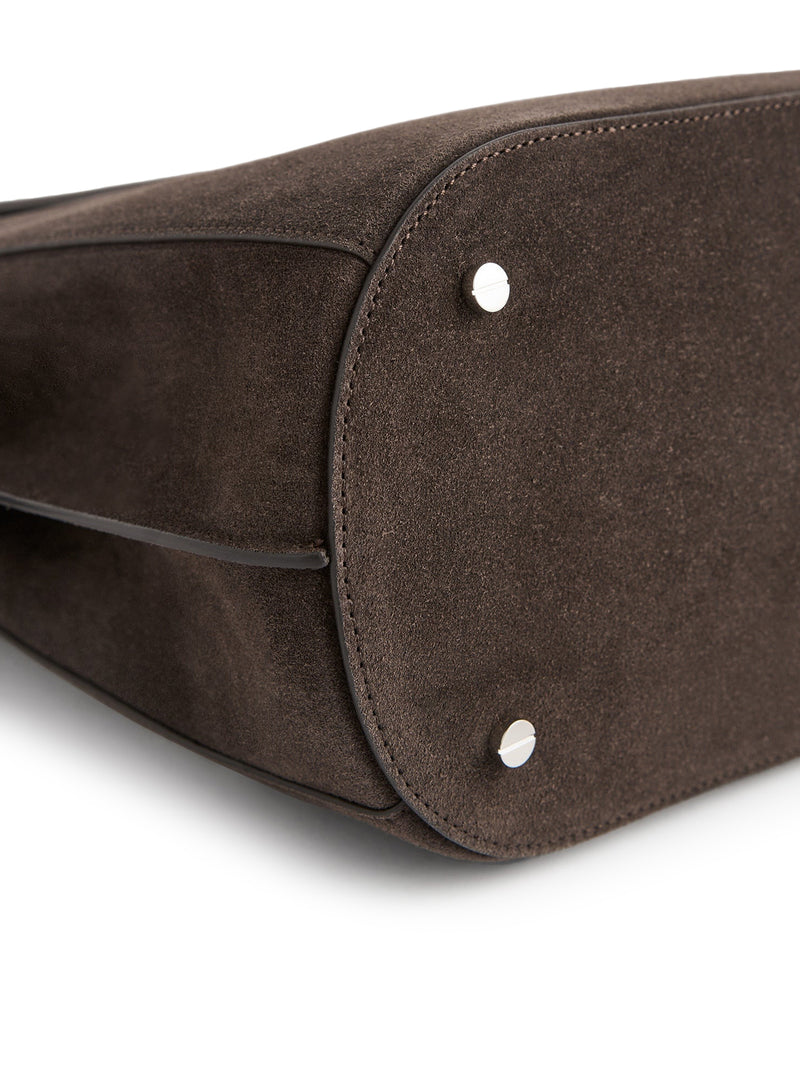 BORSA A SECCHIELLO IN PELLE SCAMOSCIATA