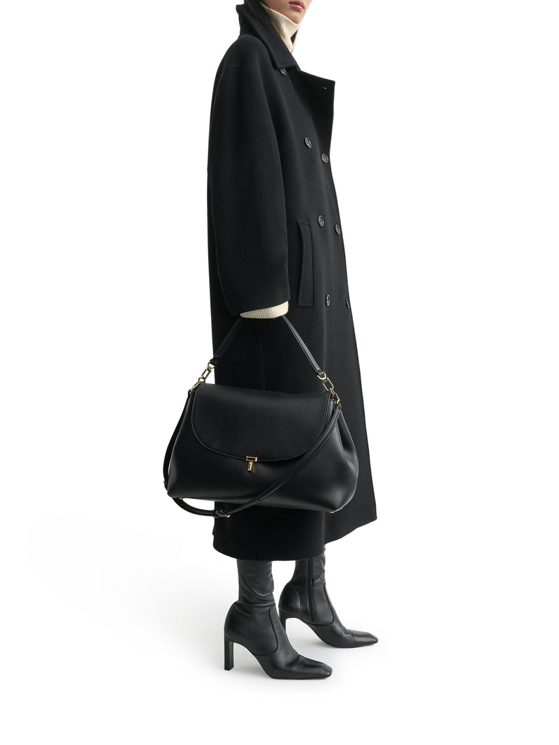 BORSA T-LOCK A TRACOLLA IN PELLE