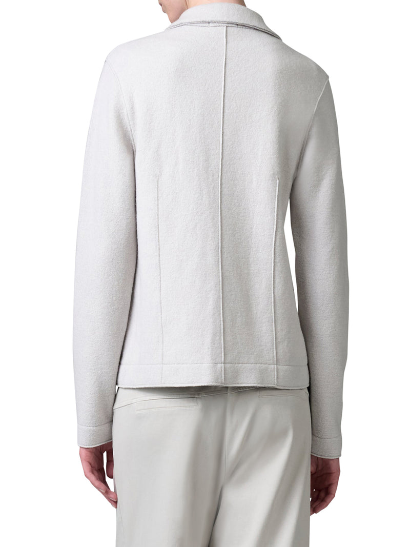 GIACCA SAGOMATA IN LANA CON ALL`INTERNO MOTIVO A SPINA DI PESCE